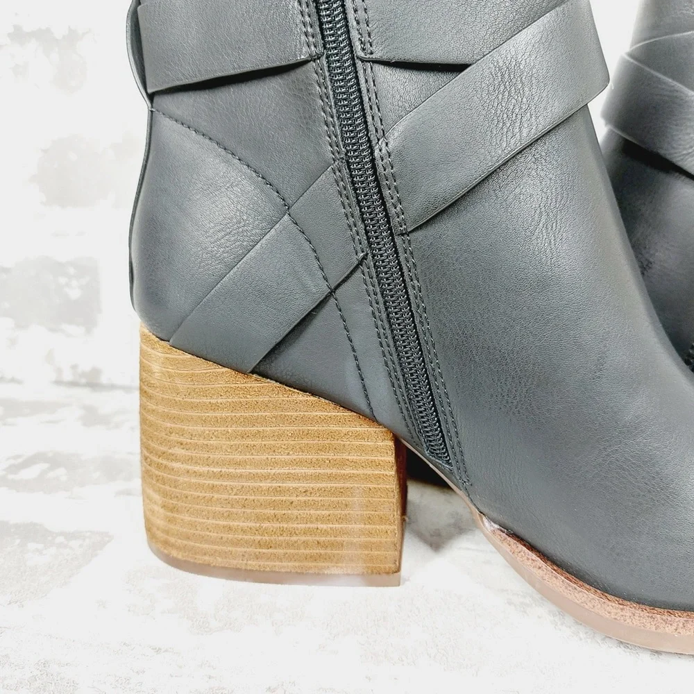 NEW Kork Ease Joelle Black Leather Ankle Boots H787 - Picture 4 of 13